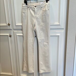 Chico's Cream Flare Wide Leg Jeans